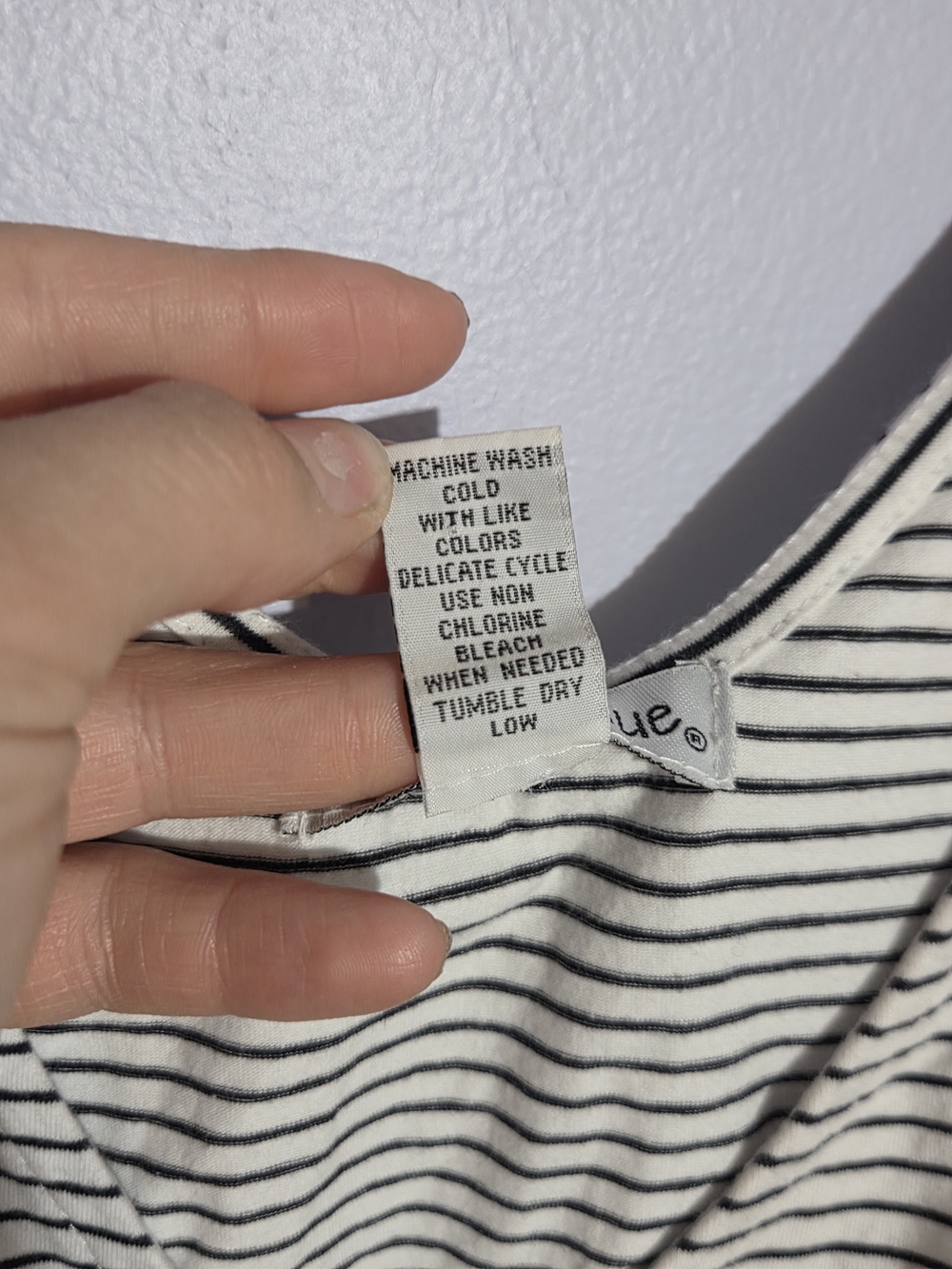 🔴4 For $25🔴 Betty Blue Black & White Striped Tank Top - Picture 5 of 5